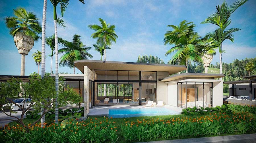 New 3-Bed 328 Sqm Garden Pool Villas – 8-Properties – Maenam